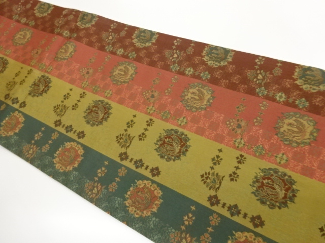 JAPANESE KIMONO / REVERSIBLE / FULL-WIDTH / STYLISH FUKURO OBI / WOVEN